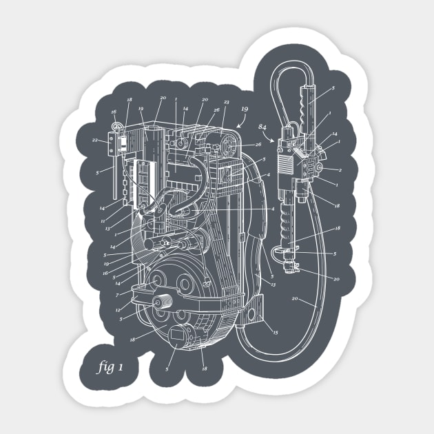 Proton Pack Patent Sticker by Tim Anderson